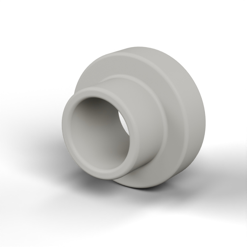 Boccola di isolamento flangiata Ø2,3x4,6mm, spallamento basso Ø3mm, nylon PA6.6 naturale UL94-V2