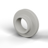 Boccola di isolamento flangiata Ø2,9x6mm, spallamento basso Ø3,7mm, nylon PA6.6 naturale UL94-V2