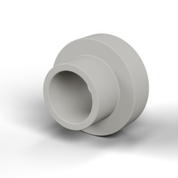 Boccola di isolamento flangiata Ø5,1x10,1mm, spallamento basso Ø6,62mm, nylon PA6.6 naturale UL94-V2