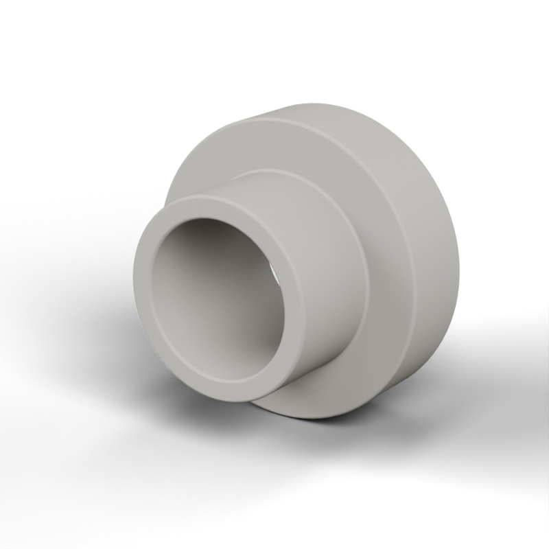 Boccola di isolamento flangiata Ø5,1x10,1mm, spallamento basso Ø6,62mm, nylon PA6.6 naturale UL94-V2