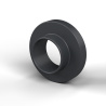 Boccola di isolamento flangiata Ø3,1x6mm, spallamento basso Ø3,5mm, nylon PA4.6 nero rinforzato con fibra di vetro UL94-V0
