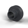 Boccola di isolamento flangiata Ø3,1x7,1mm, spallamento basso Ø3,9mm, nylon PA4.6 nero rinforzato con fibra di vetro UL94-V0