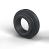 Boccola di isolamento flangiata Ø3,2x6,3mm, spallamento basso Ø4,4mm, nylon PA4.6 nero rinforzato con fibra di vetro UL94-V0