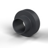 Boccola di isolamento flangiata Ø3,1x6mm, spallamento basso Ø3,5mm, nylon PA6.6 nero rinforzato con fibra di vetro UL94-HB
