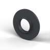 Boccola di isolamento flangiata Ø8,2x19mm, spallamento basso Ø9,4mm, nylon PA6.6 nero rinforzato con fibra di vetro UL94-HB