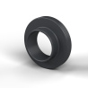 Boccola di isolamento flangiata Ø3x5,5mm, spallamento basso Ø3,4mm, solfuro di polifenilene PPS nero UL94-V0