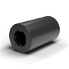 Distanziale liscio auto-ritenente, PA6.6 nero, UL94-V2, Ø2,2 × 4 mm, per vite M2
