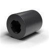 Distanziale liscio auto-ritenente, PA6.6 nero, UL94-V2, Ø2,7 × 5 mm, per vite M2,5