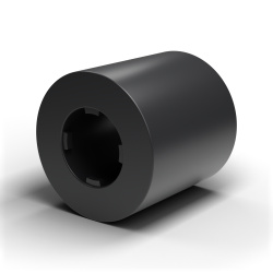 Distanziale liscio auto-ritenente, PA6.6 nero, UL94-HB, Ø4,2 × 8 mm, per vite M4