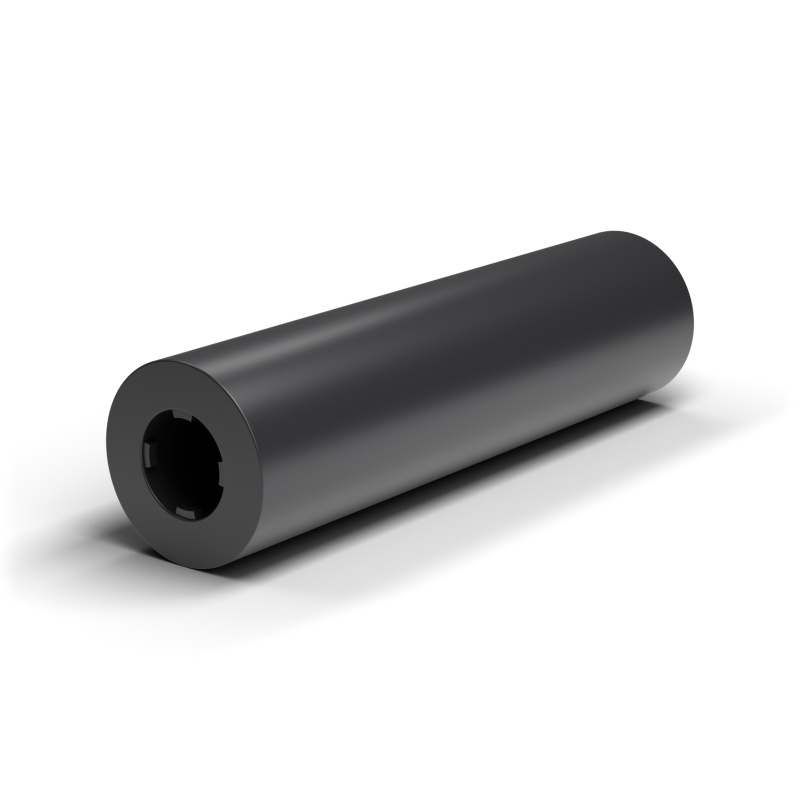 Distanziale liscio auto-ritenente, PA6.6 nero, UL94-V2, Ø4,2 × 8 mm, per vite M4
