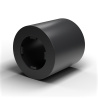 Distanziale liscio auto-ritenente, PA6.6 nero, UL94-HB, Ø6,2 × 10 mm, per vite M6