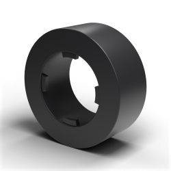 Distanziale liscio auto-ritenente, PA6.6 nero, UL94-V2, Ø6,2 × 10 mm, per vite M6