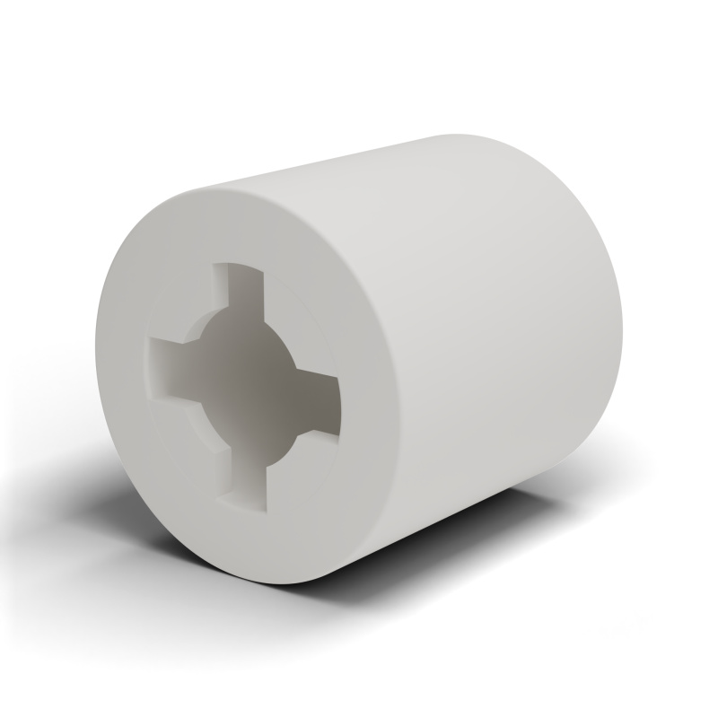 Distanziale liscio auto-ritenente, PA6.6 naturale, UL94-V2, Ø4 × 6,4 mm, per vite M3,5