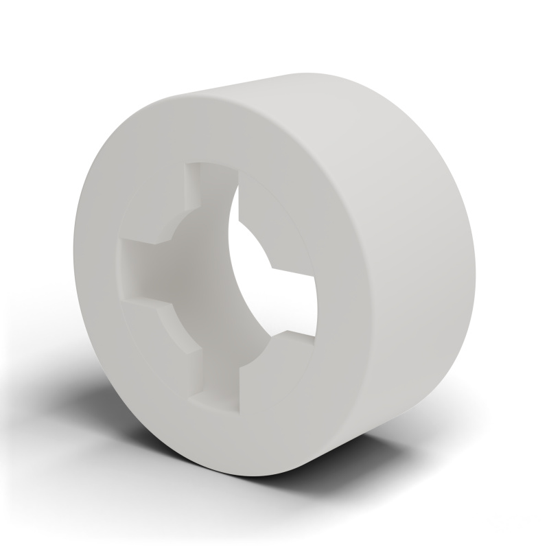 Distanziale liscio auto-ritenente, PA6.6 naturale, UL94-V2, Ø4,1 × 6,3 mm, per vite M3,5