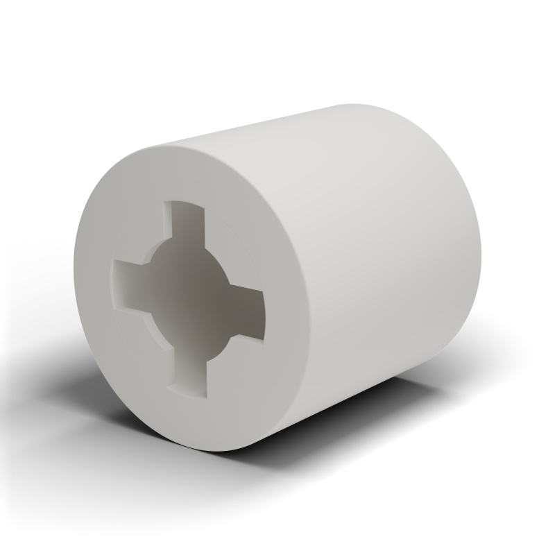 Distanziale liscio auto-ritenente, PA6.6 naturale, UL94-V2, Ø6,1 × 9,5 mm, per vite M6
