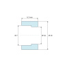 Disegno quotato 5,7 mm, Distanziale con foro a gradino, PA6.6 naturale, UL94-V2, Ø6,1 × 10 mm, per vite M6